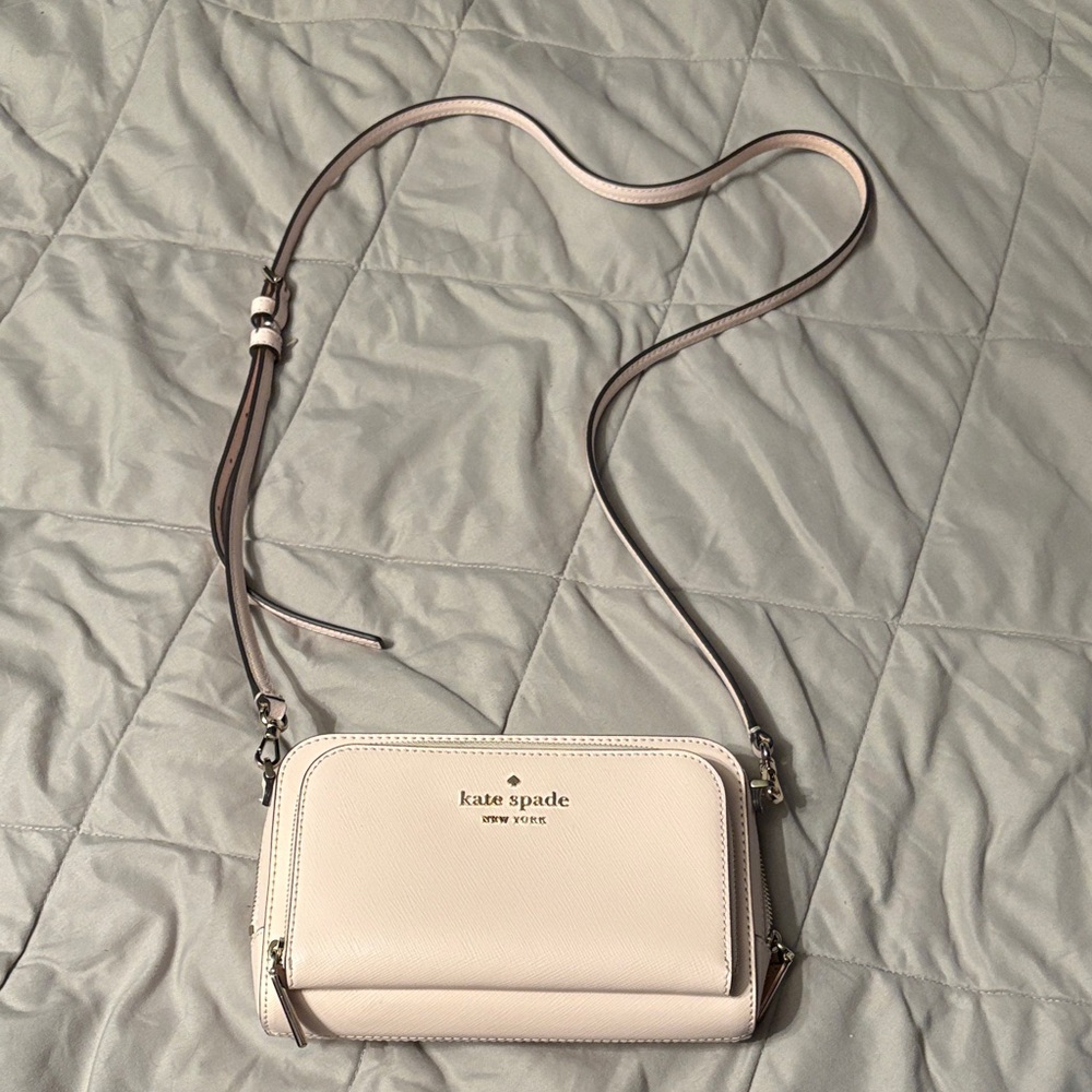 kate spade Pale Pink Saffiano Leather Crossbody Bag